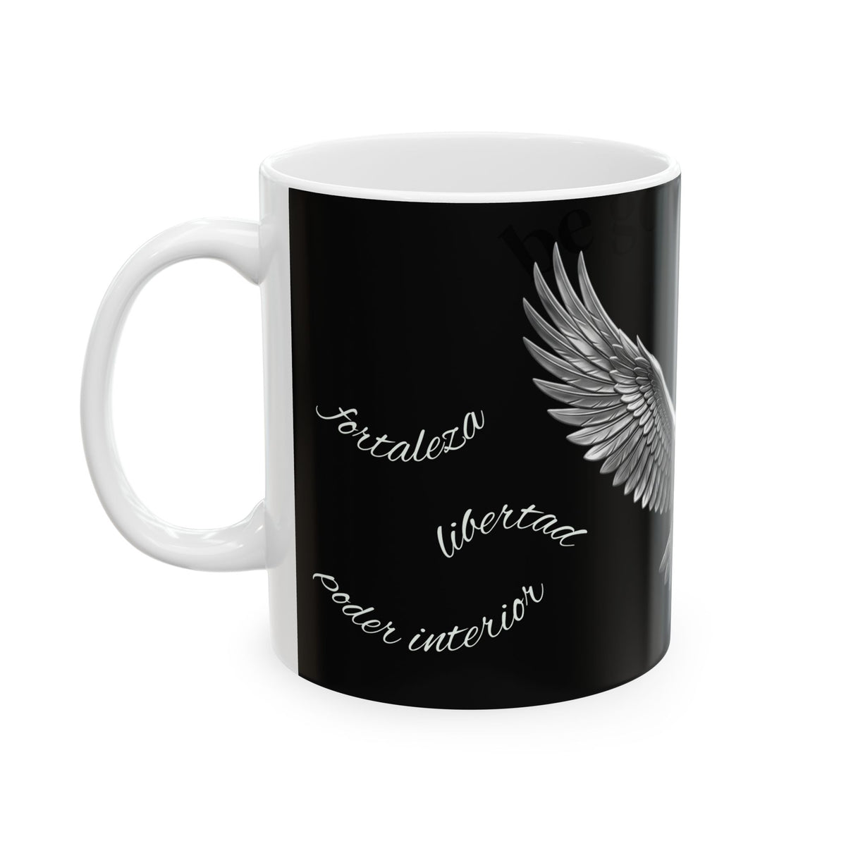 Owl Flight Ceramic Mug — Gothic Black Owl Coffee Cup (11oz, 15oz)