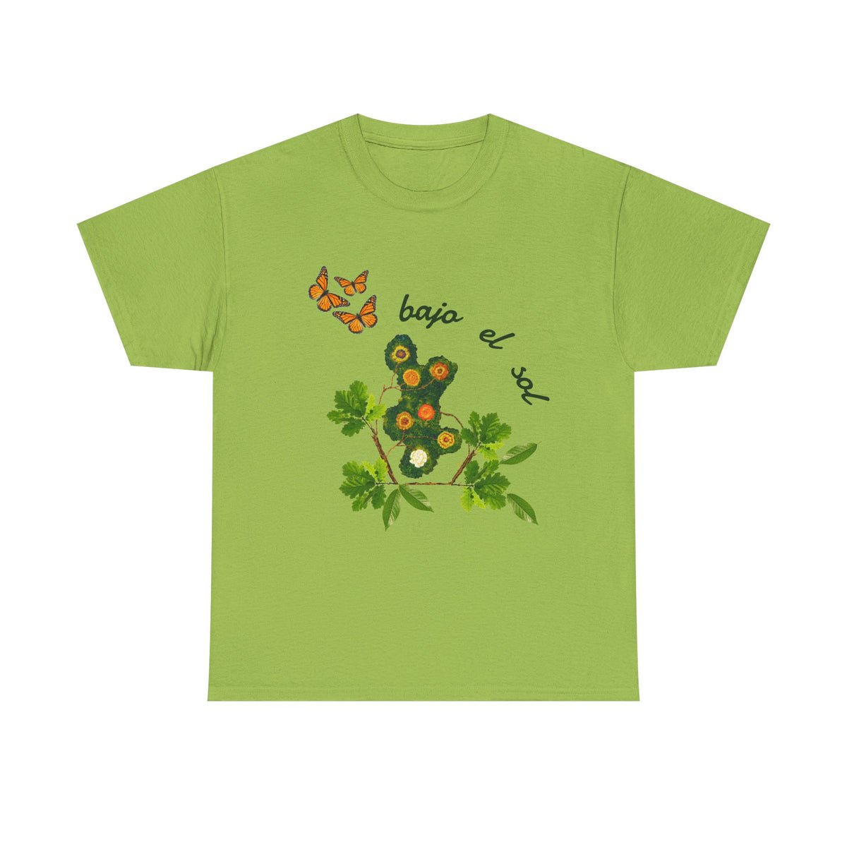 Floral Cactus & Butterflies Tee — "bajo el sol"