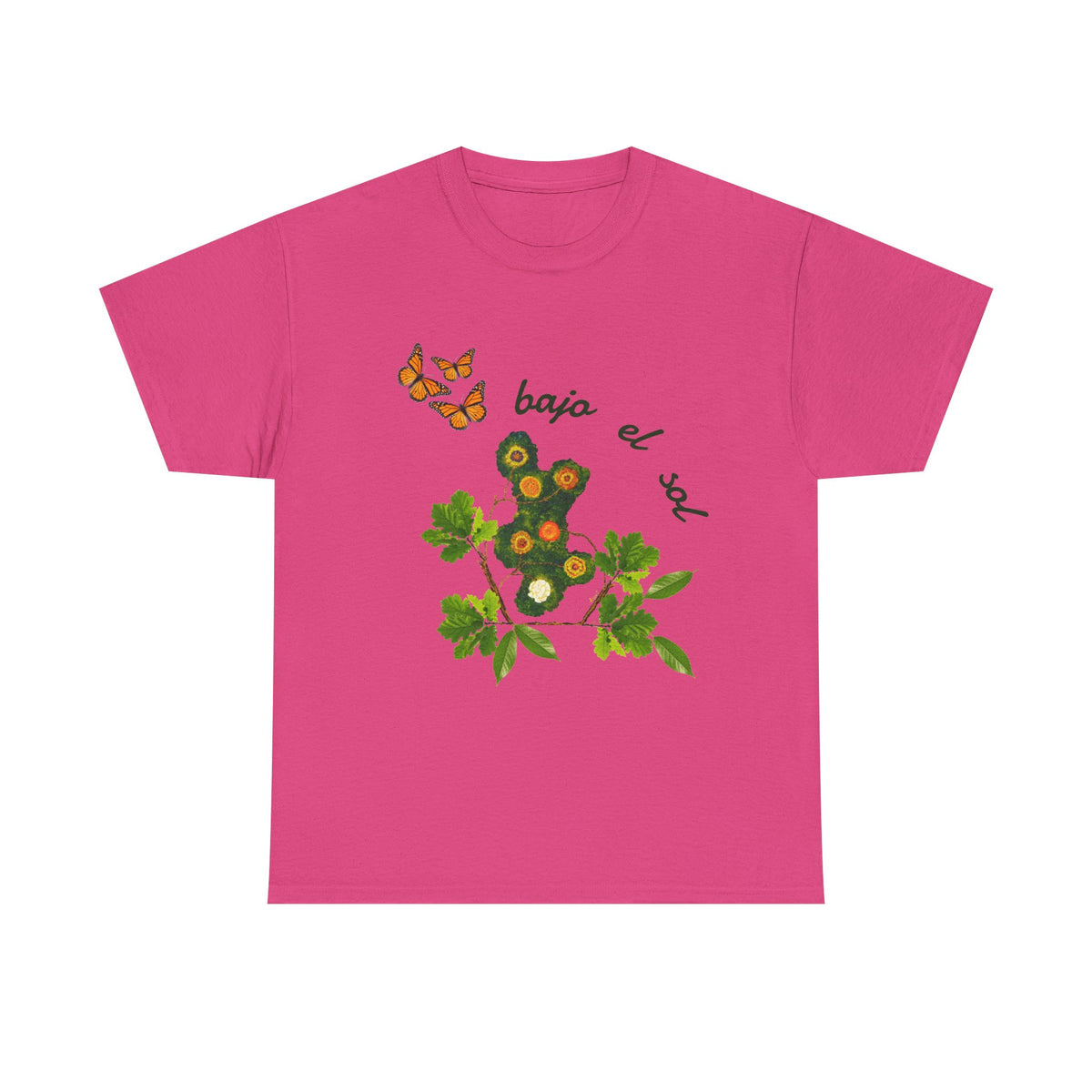 Floral Cactus & Butterflies Tee — "bajo el sol"